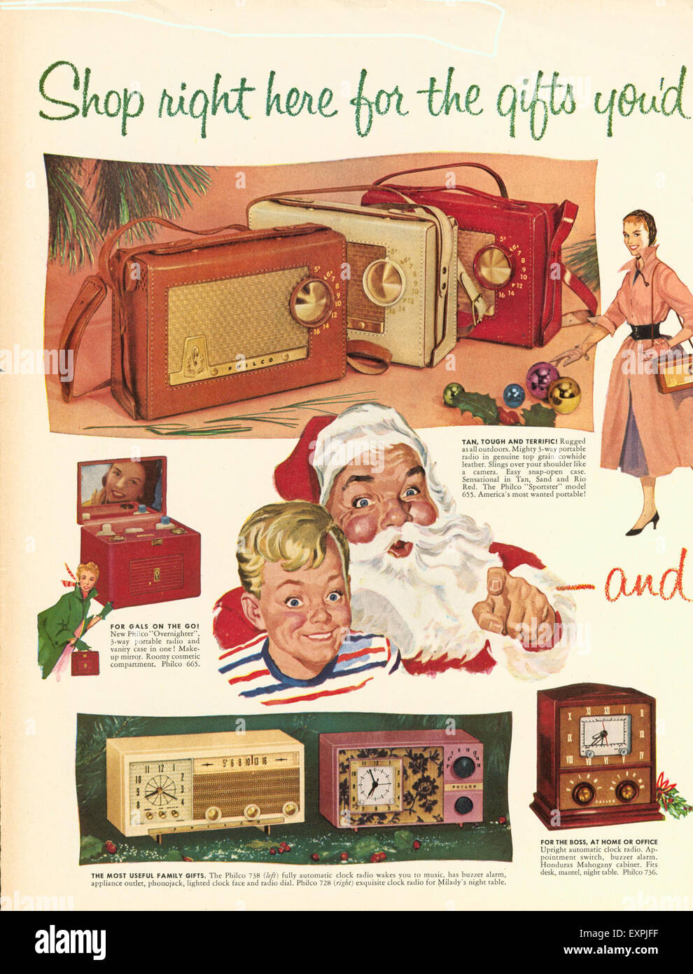 1950s USA Christmas Magazine Advert Stock Photo - Alamy