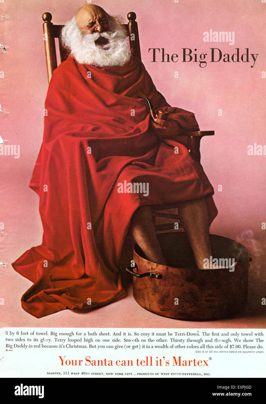 1960s USA Christmas Magazine Advert Stock Photo