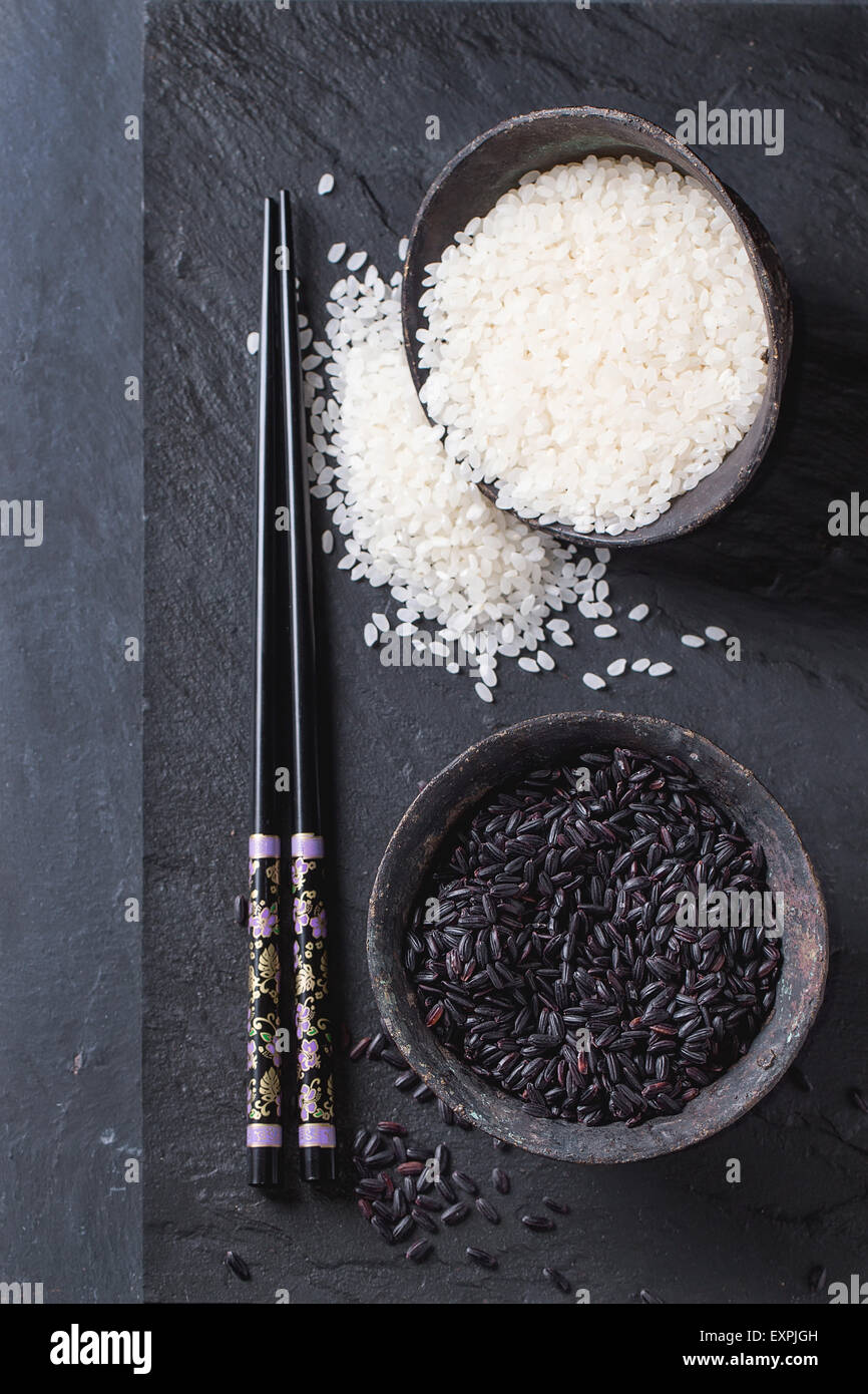 Black and white rice Stock Photo Alamy