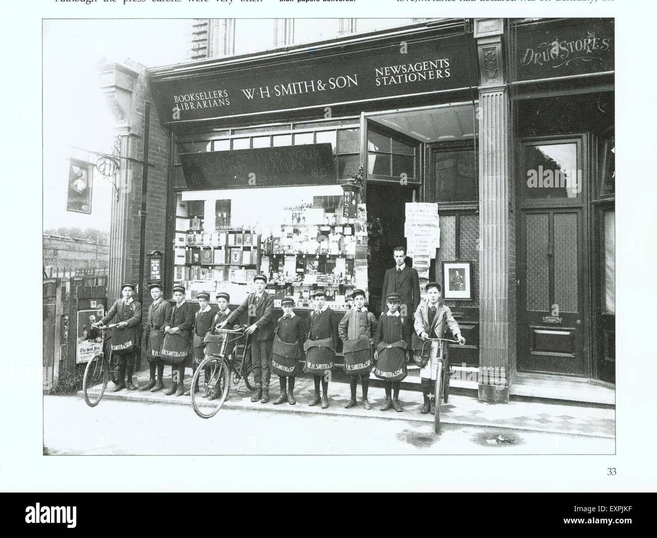 1900s UK W H Smith Magazine Plate Stock Photo