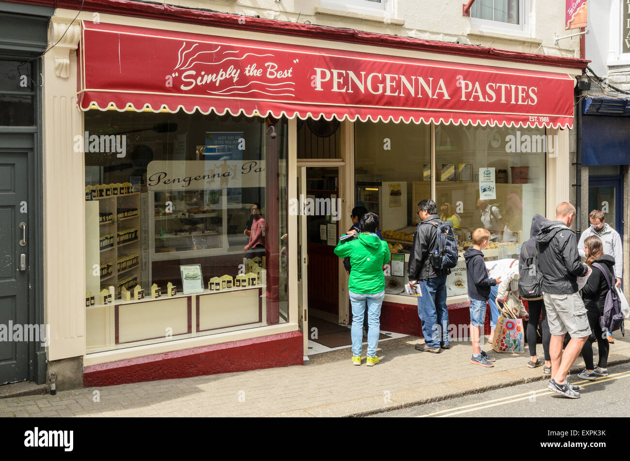Pengenna Pasties, A Cornish Pasty Shop in St Ives, Cornwall, England, UK Stock Photo