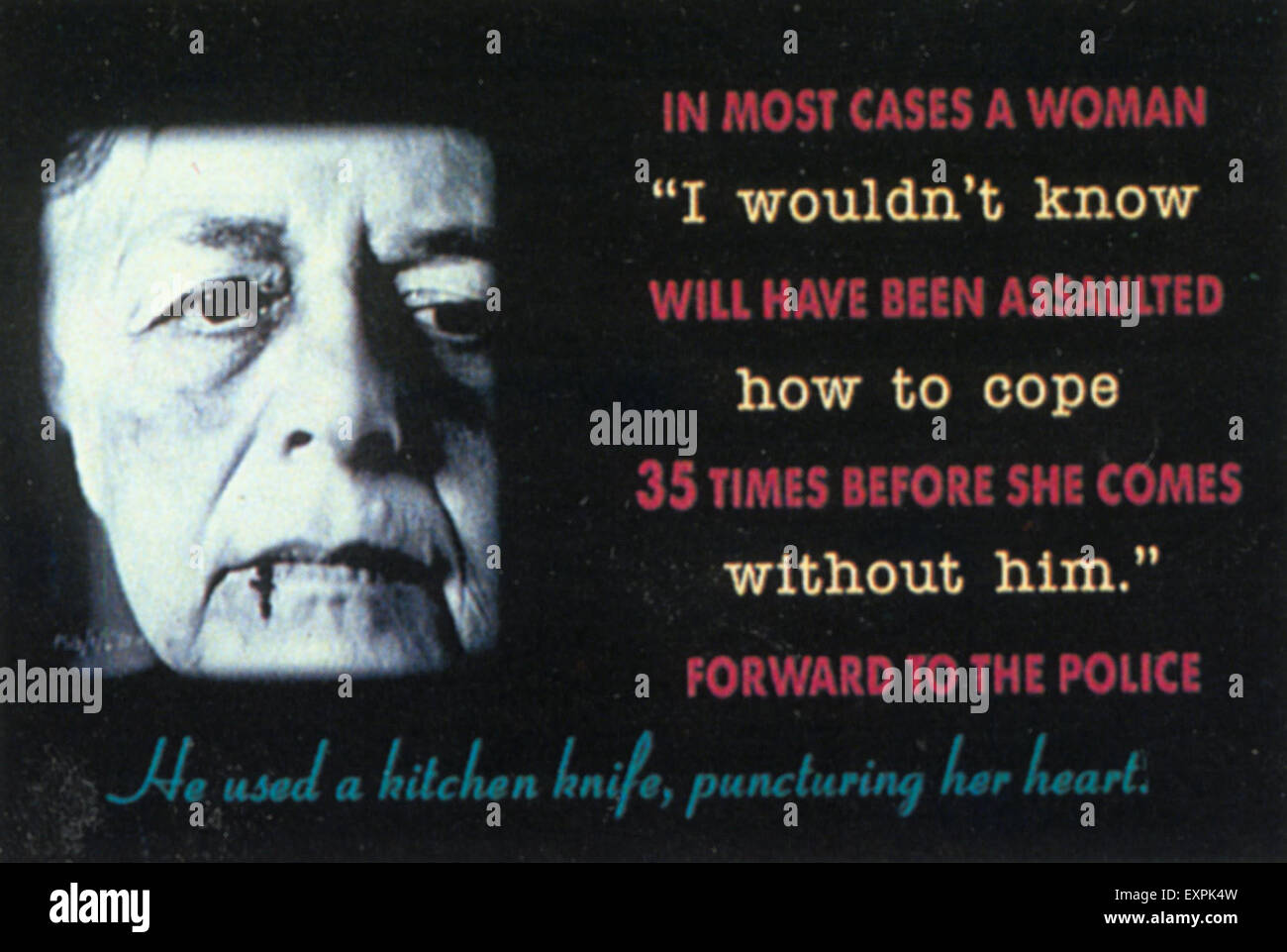 1990s USA Domestic Violence Poster Stock Photo