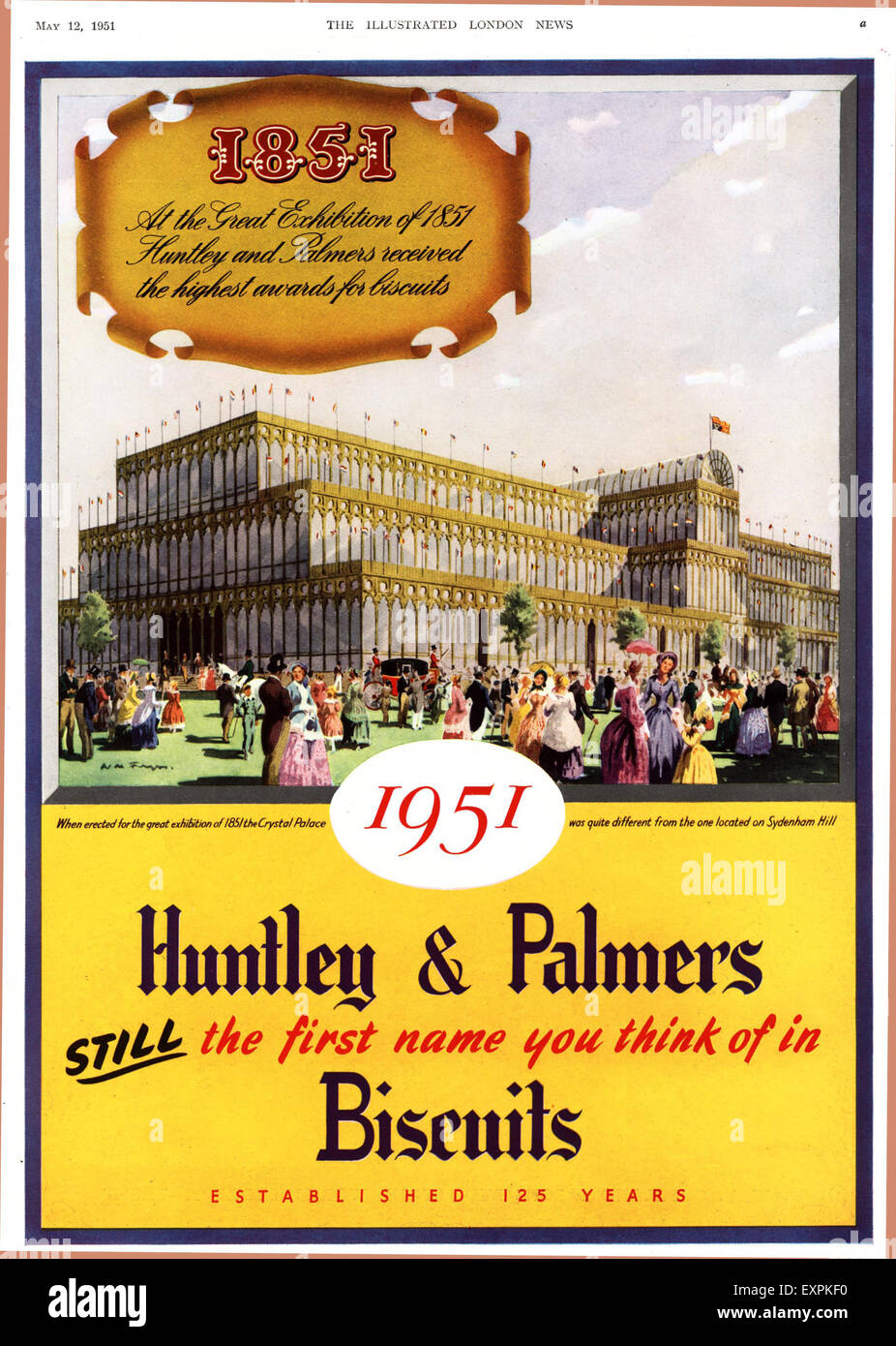 1950s UK Huntley and Palmers Magazine Advert Stock Photo