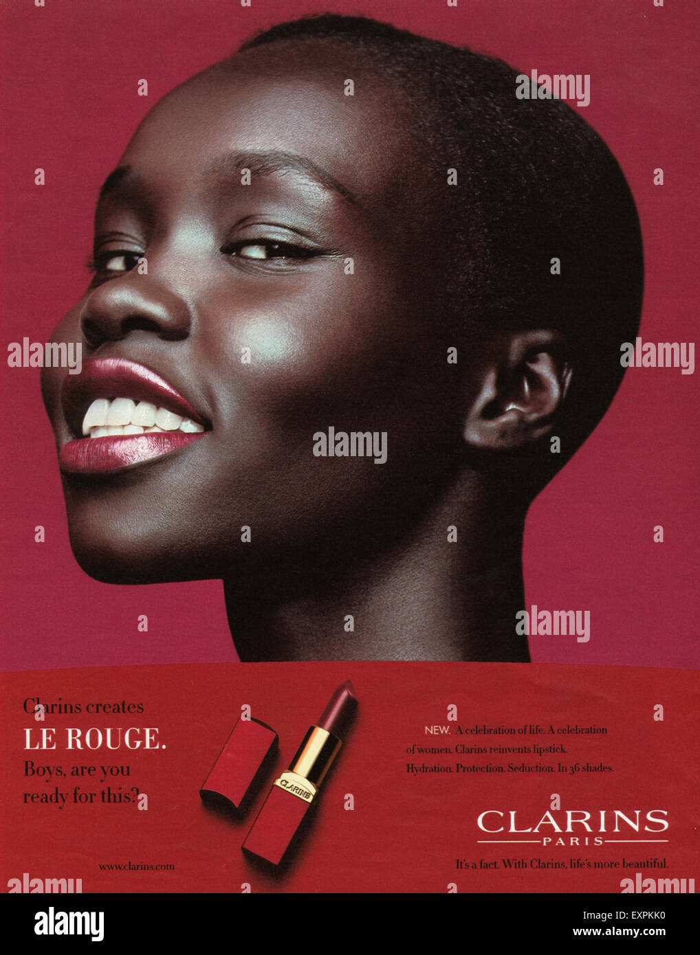 2000s UK Clarins Magazine Advert Stock Photo - Alamy