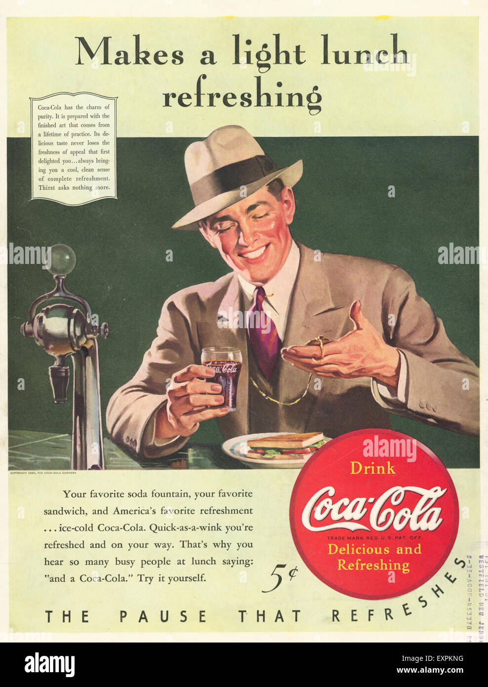 1930s USA Coca-Cola Magazine Advert Stock Photo - Alamy