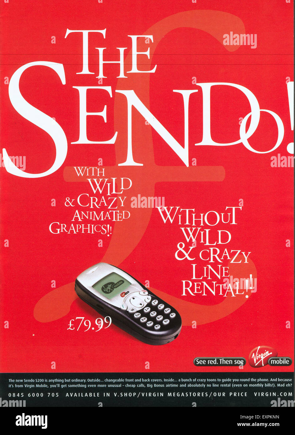 2000s UK Virgin Mobiles Magazine Advert Stock Photo Alamy