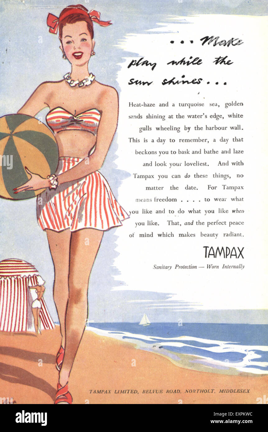 Tampax advert hi-res stock photography and images - Alamy