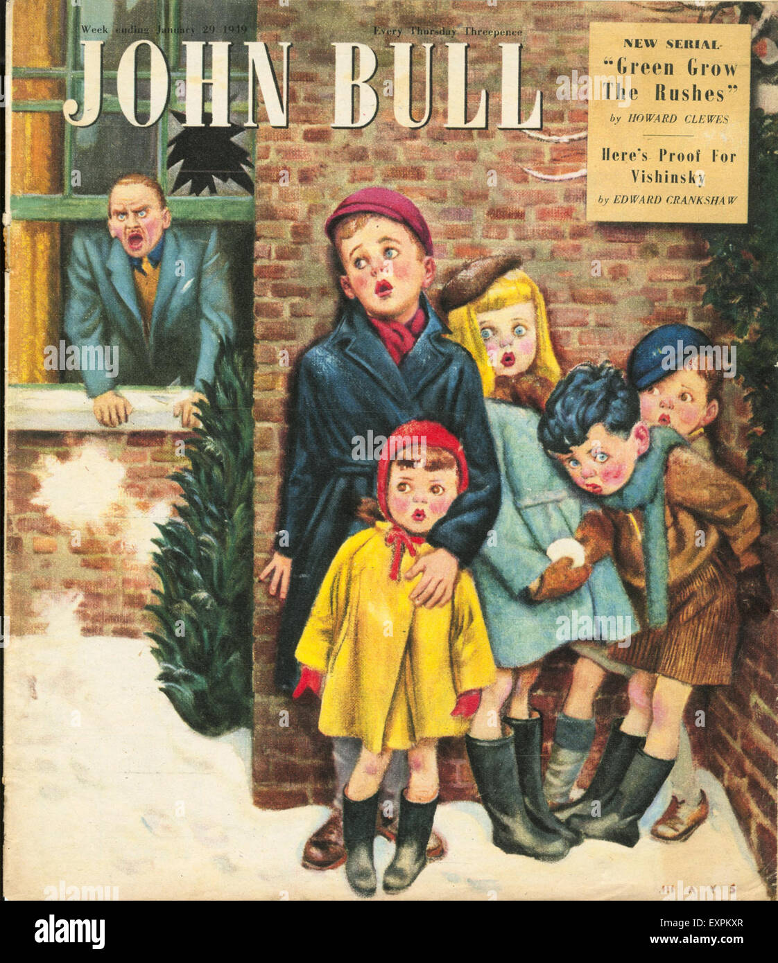 1940s UK John Bull Magazine Cover Stock Photo