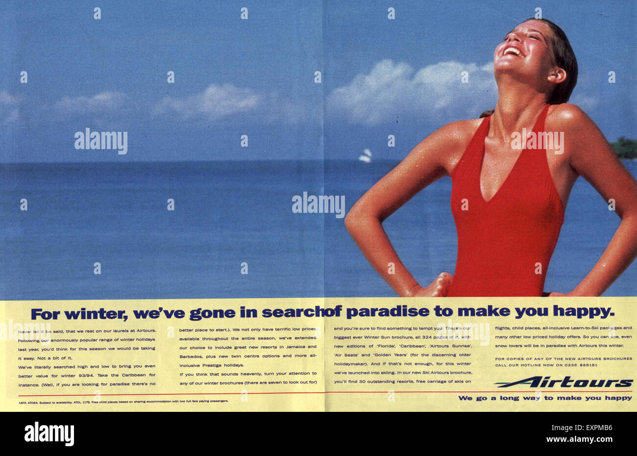 1990s UK Airtours Magazine Advert Stock Photo - Alamy