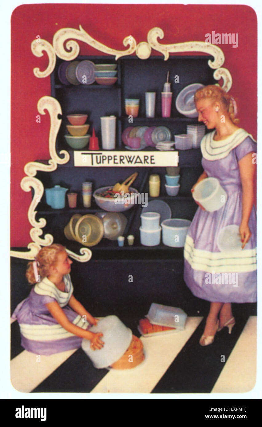 1950s USA Tupperware Magazine Advert Stock Photo - Alamy