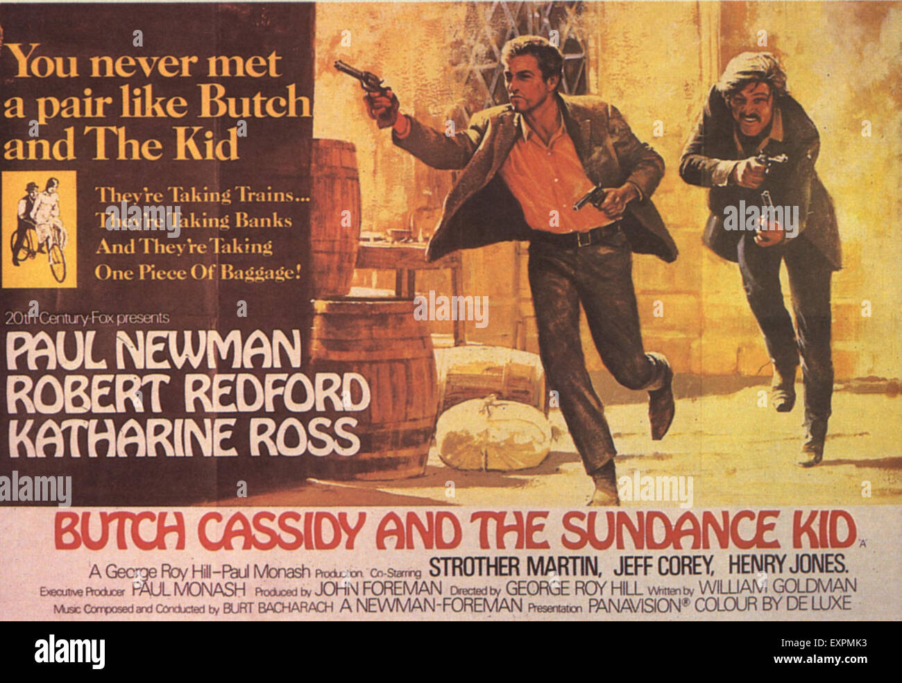 1960s USA Butch Cassidy And The Sundance Kid Film Poster Stock Photo