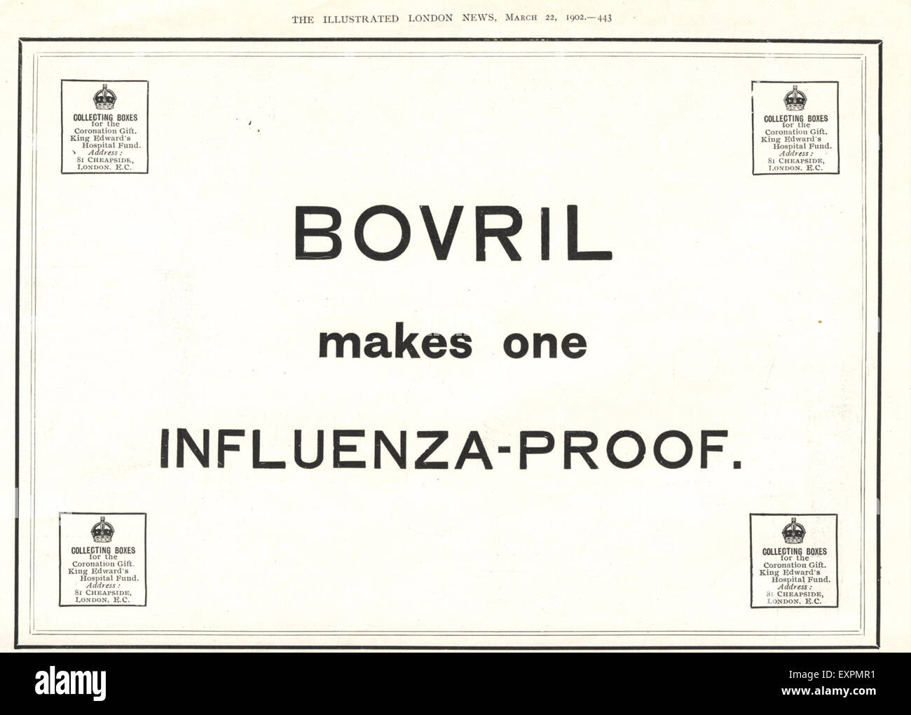 1910s UK Bovril Magazine Advert Stock Photo