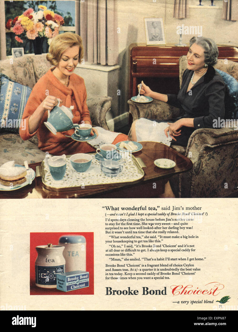 1960s afternoon tea hi-res stock photography and images - Alamy