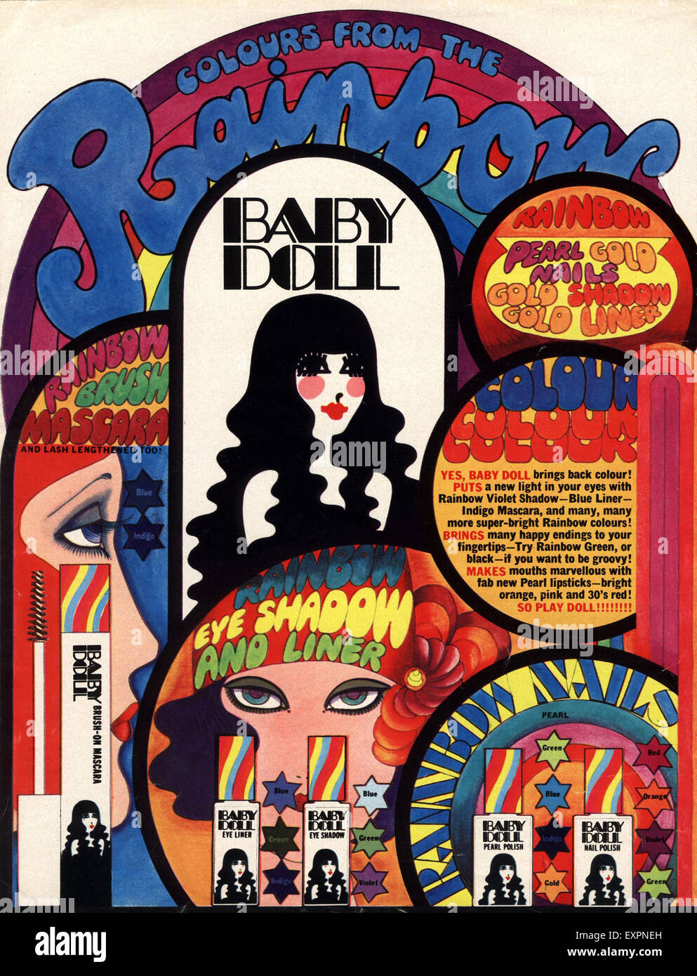 1960s UK Baby Doll Magazine Advert Stock Photo