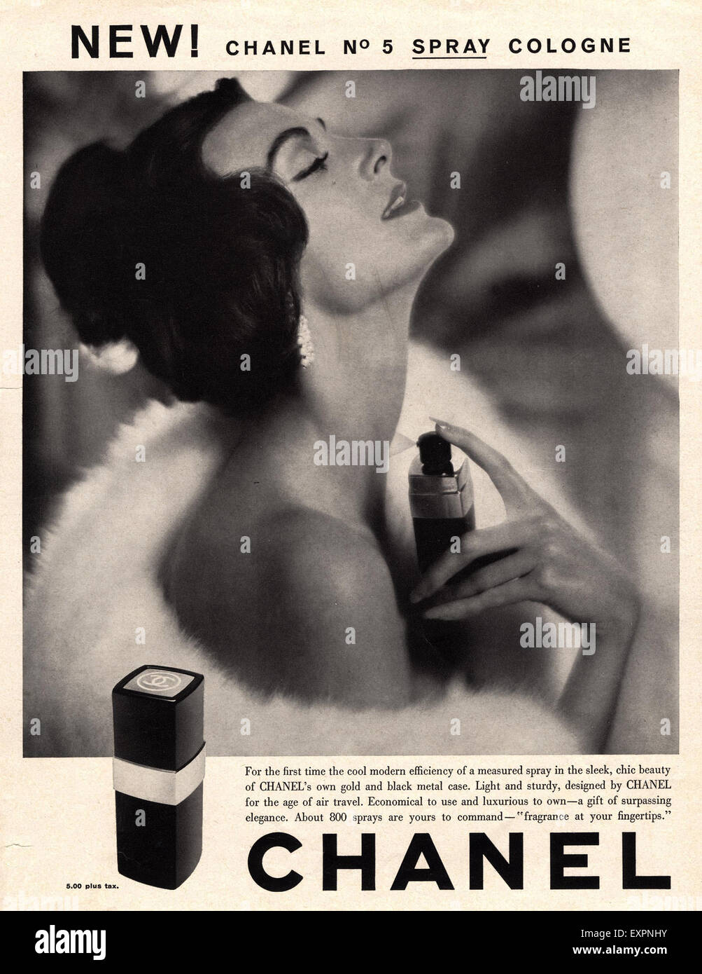 1950s USA Chanel Magazine Advert Stock Photo - Alamy