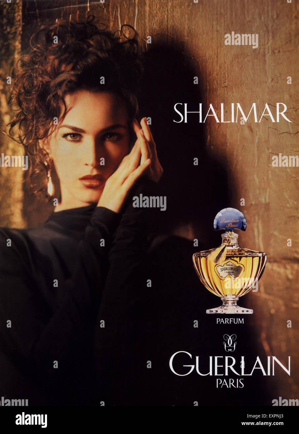 1990s UK Guerlain Shalimar Magazine Advert Stock Photo - Alamy