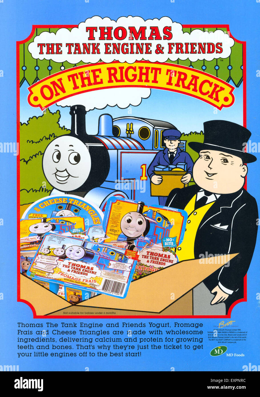 1990s UK Thomas the Tank Engine Magazine Advert Stock Photo