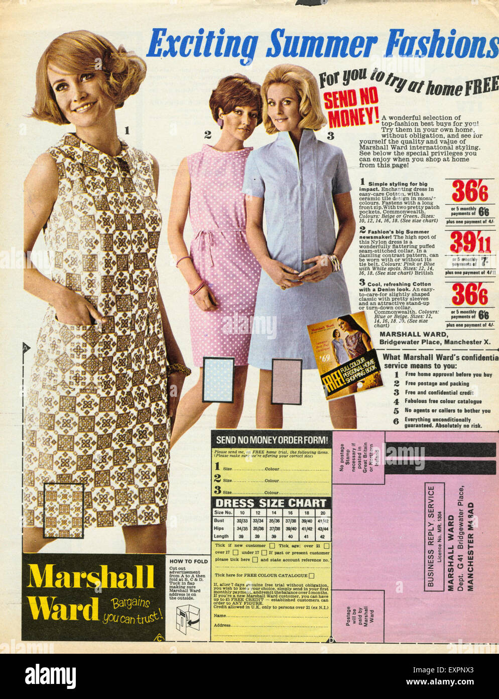 1960s UK Marshall Ward Magazine Advert Stock Photo