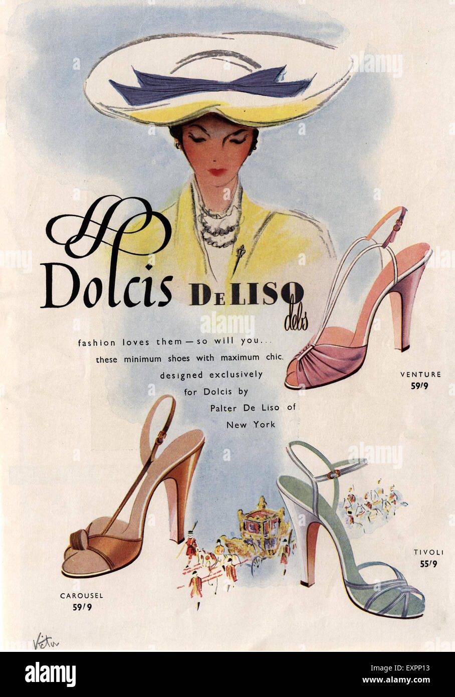 1950s UK Dolcis Magazine Advert Stock Photo