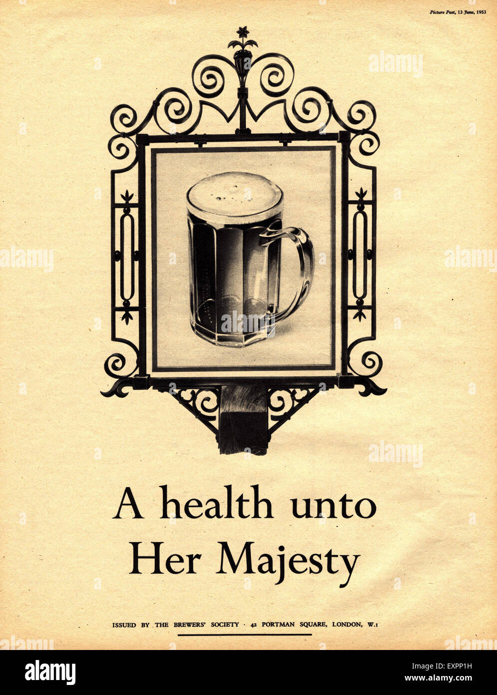 1950s UK Beer Brewers Magazine Advert Stock Photo Alamy