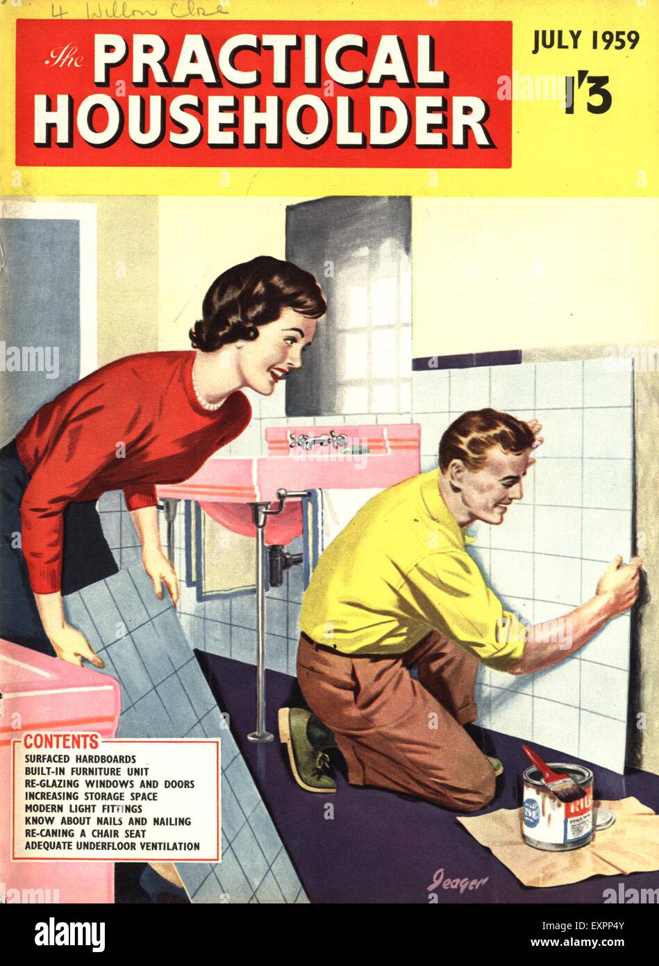 1950s UK Practical Householder Magazine Cover Stock Photo Alamy