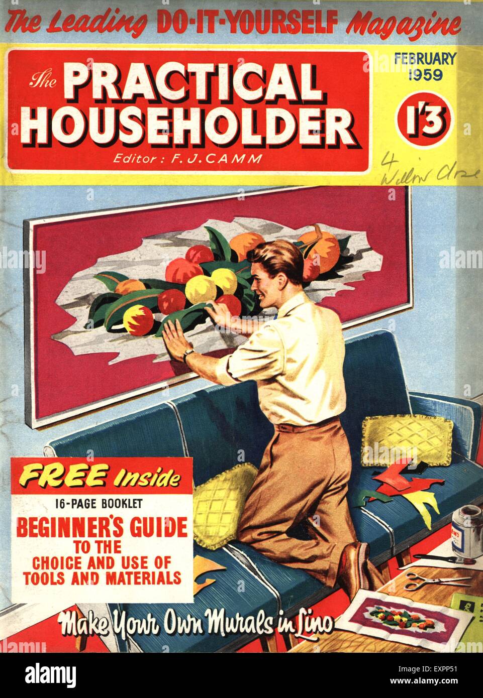 1950s UK Practical Householder Magazine Cover Stock Photo
