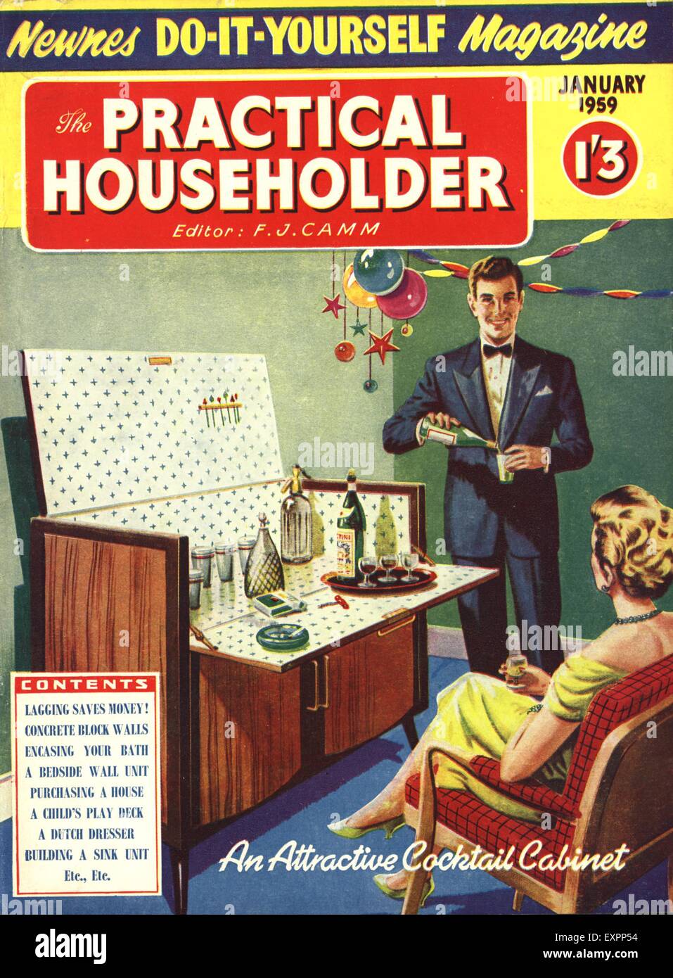 1950s UK Practical Householder Magazine Cover Stock Photo Alamy