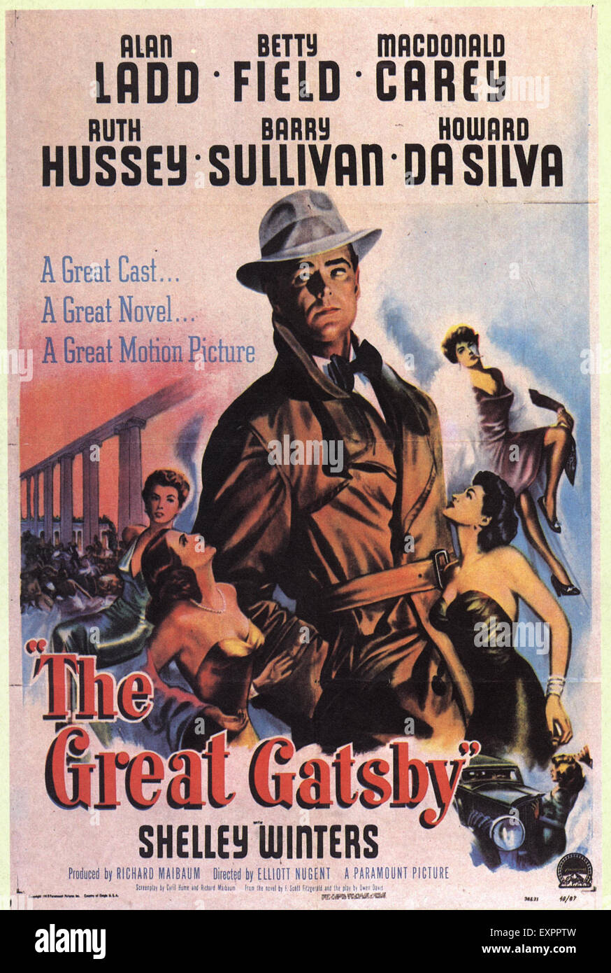1940s USA The Great Gatsby Film Poster Stock Photo
