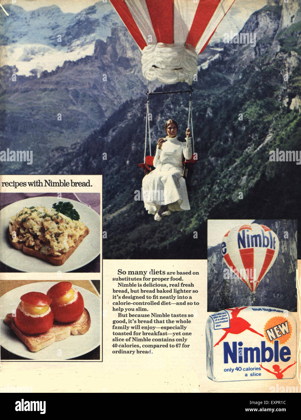 1960s UK Nimble Magazine Advert Stock Photo Alamy