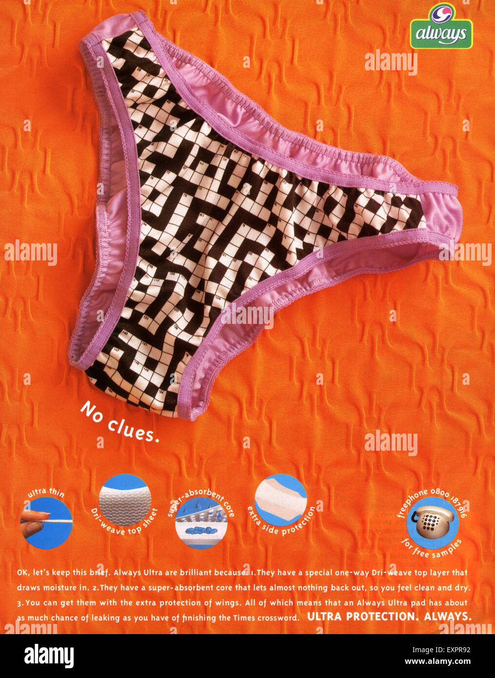 1990s UK Always Magazine Advert Stock Photo Alamy 1990s-uk-always-magazine-advert-stock-photo-alamy