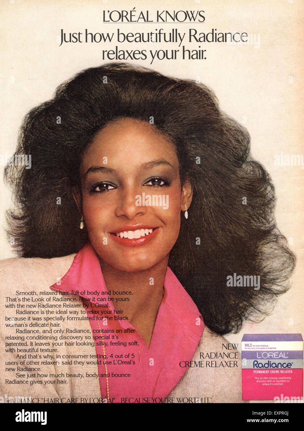 1970s Usa L Oreal Magazine Advert Stock Photo 85323970 Alamy