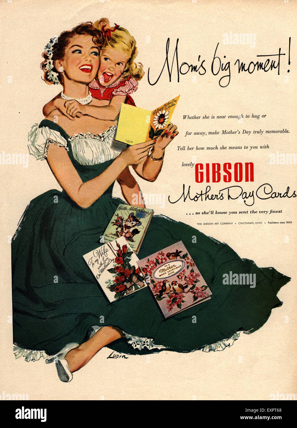 Download this stock image: 1940s USA Gibson Mother's Day Magazine ...