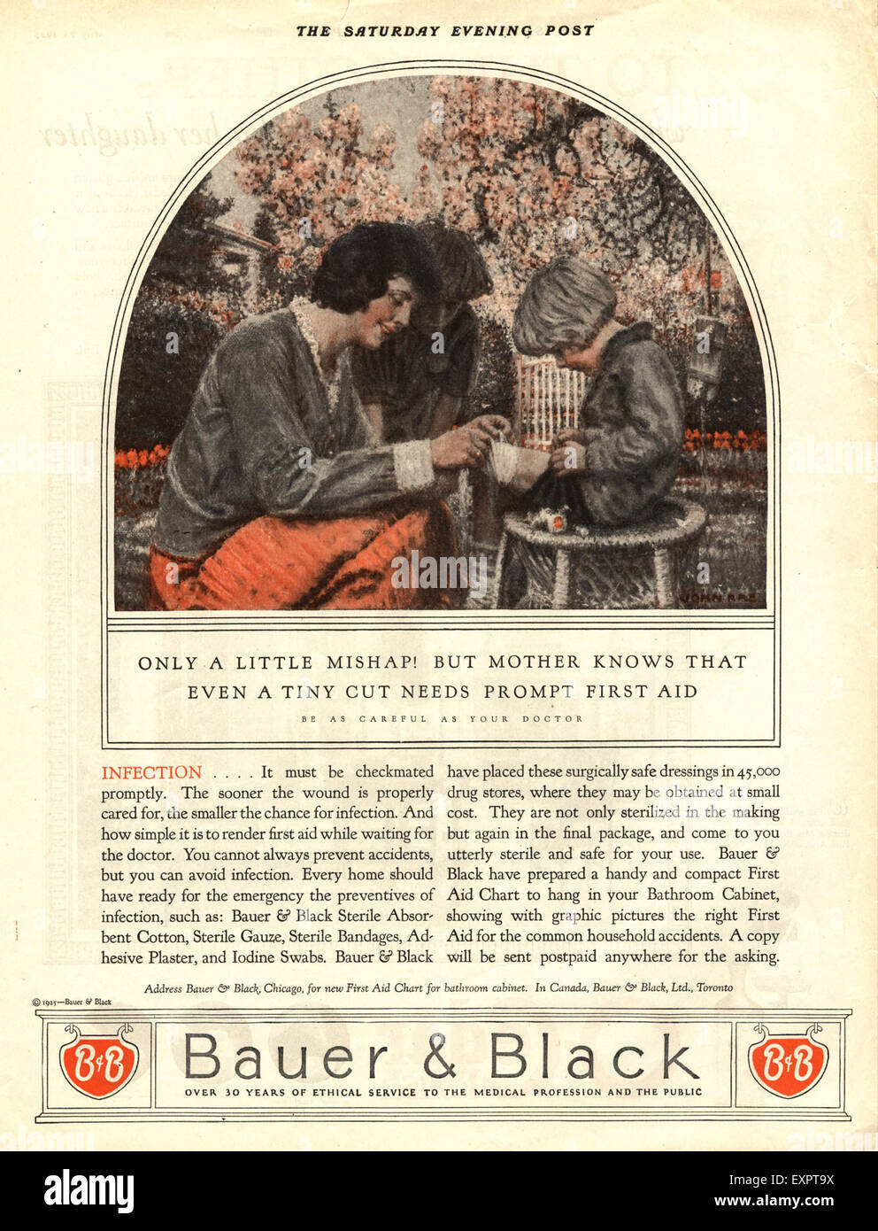 1910s UK Bauer and Black Magazine Advert Stock Photo
