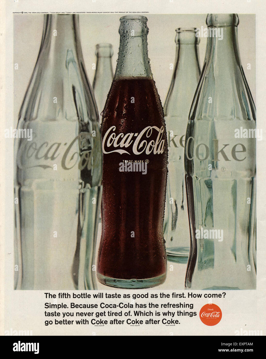 1960s USA Coca-Cola Magazine Advert Stock Photo - Alamy