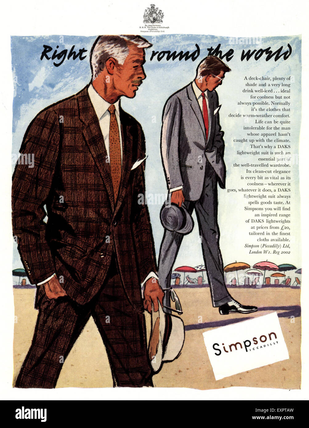1960s UK Simpson Magazine Advert Stock Photo