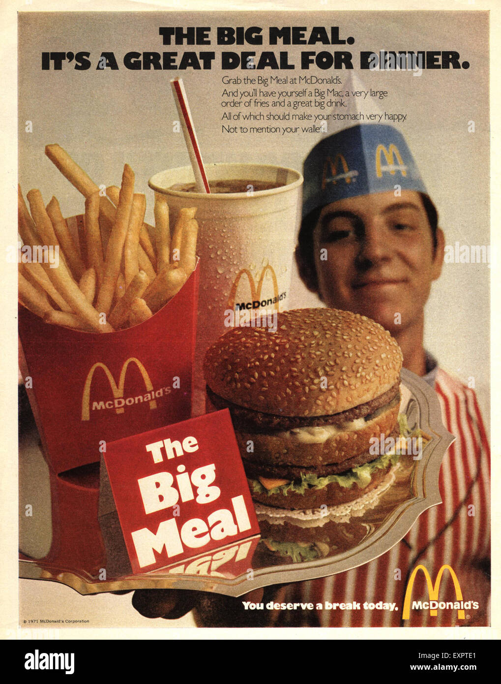 1970s USA McDonalds Magazine Advert Stock Photo