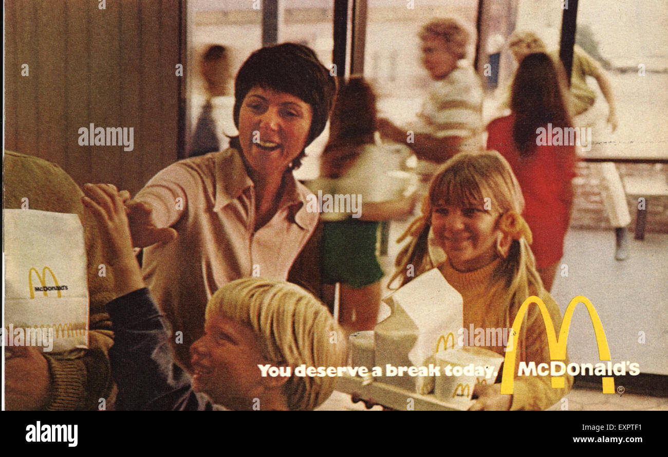 1970s USA McDonalds Magazine Advert Stock Photo