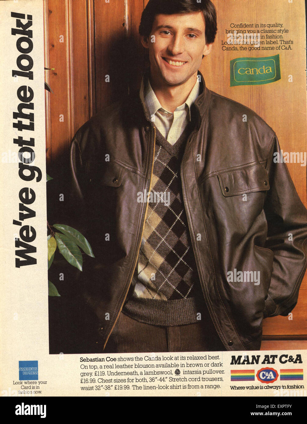 1980s UK C&A Magazine Advert Stock Photo - Alamy