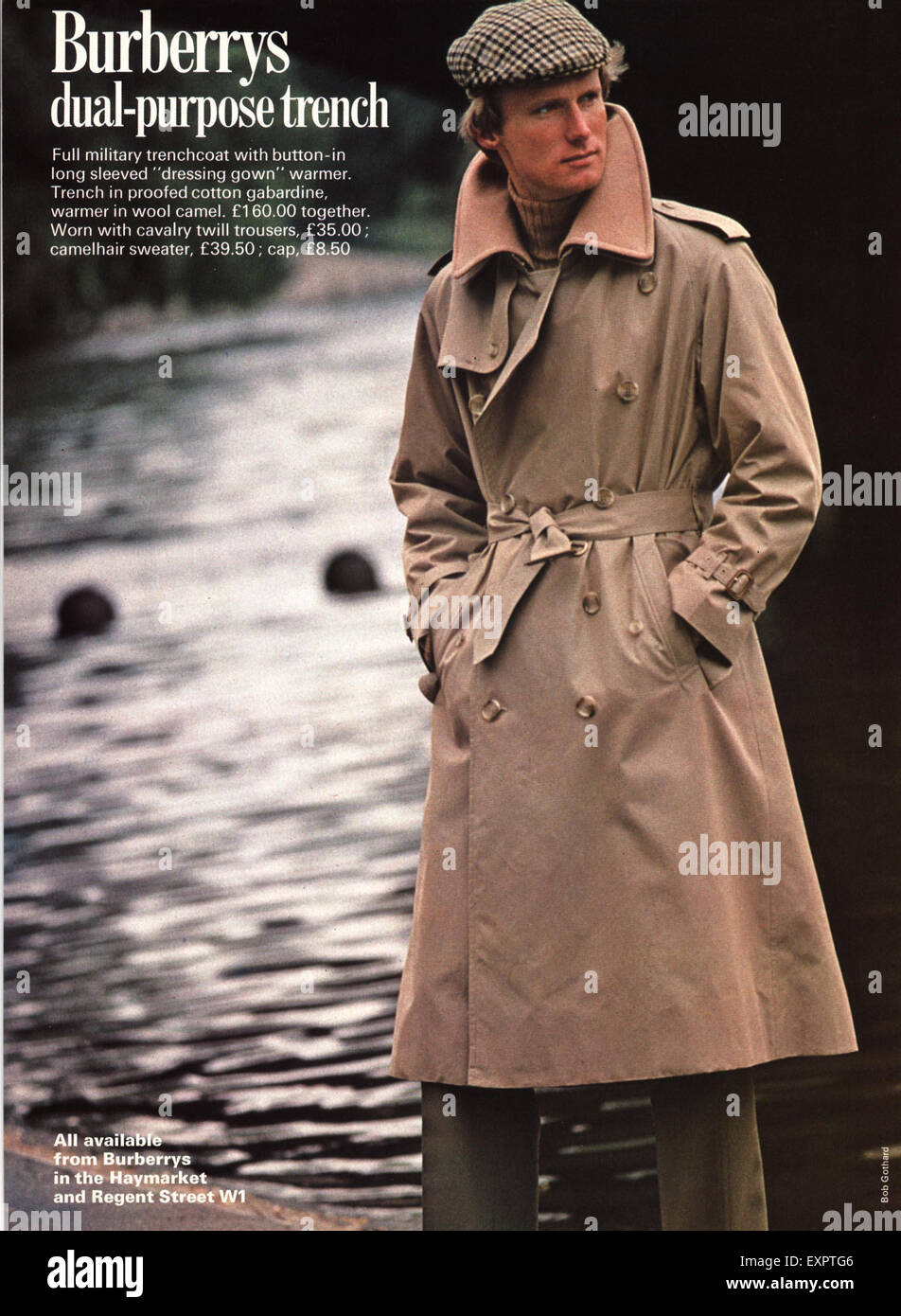 1970s UK Burberry Magazine Advert Stock Photo - Alamy