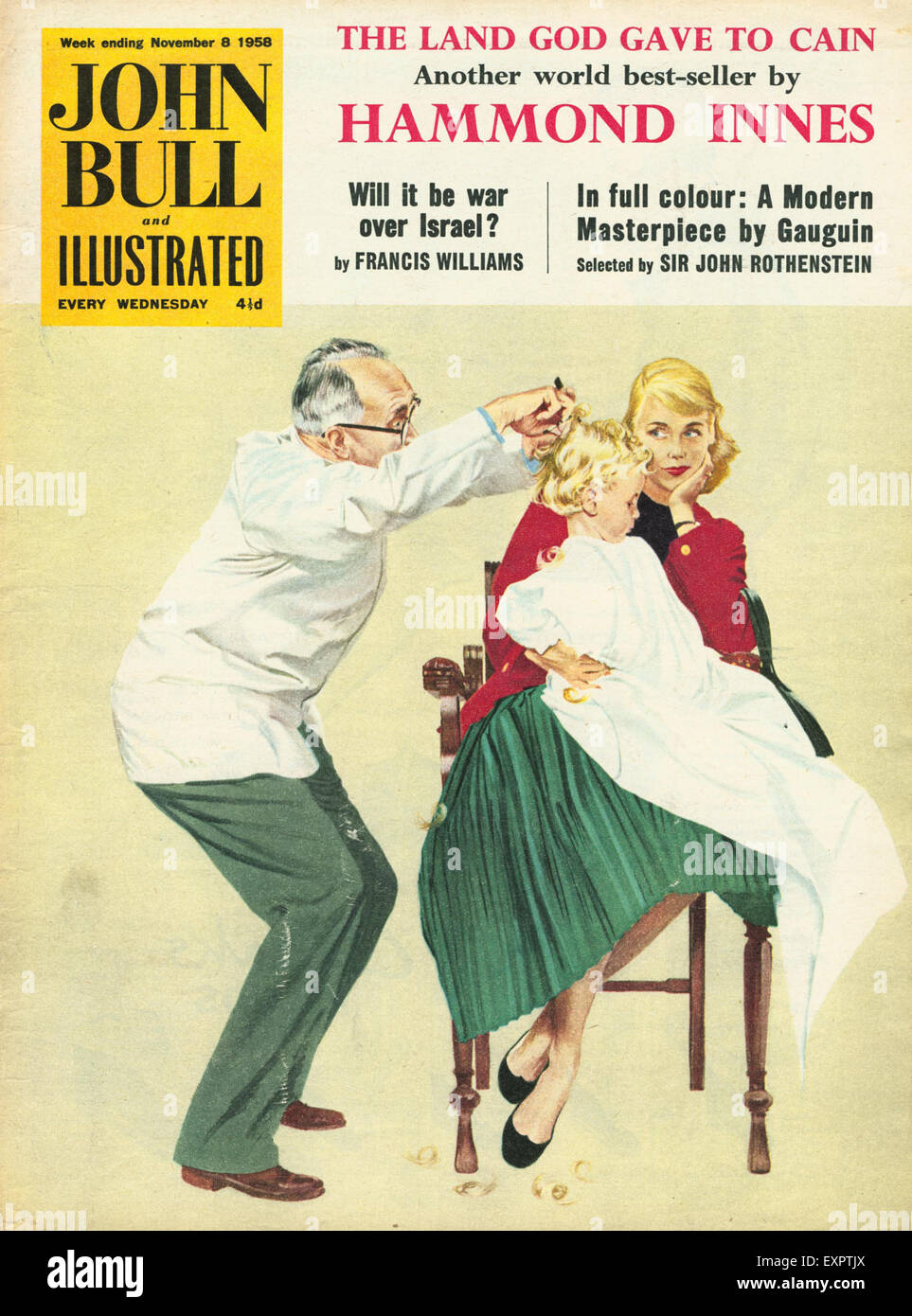 1950s UK John Bull Magazine Cover Stock Photo