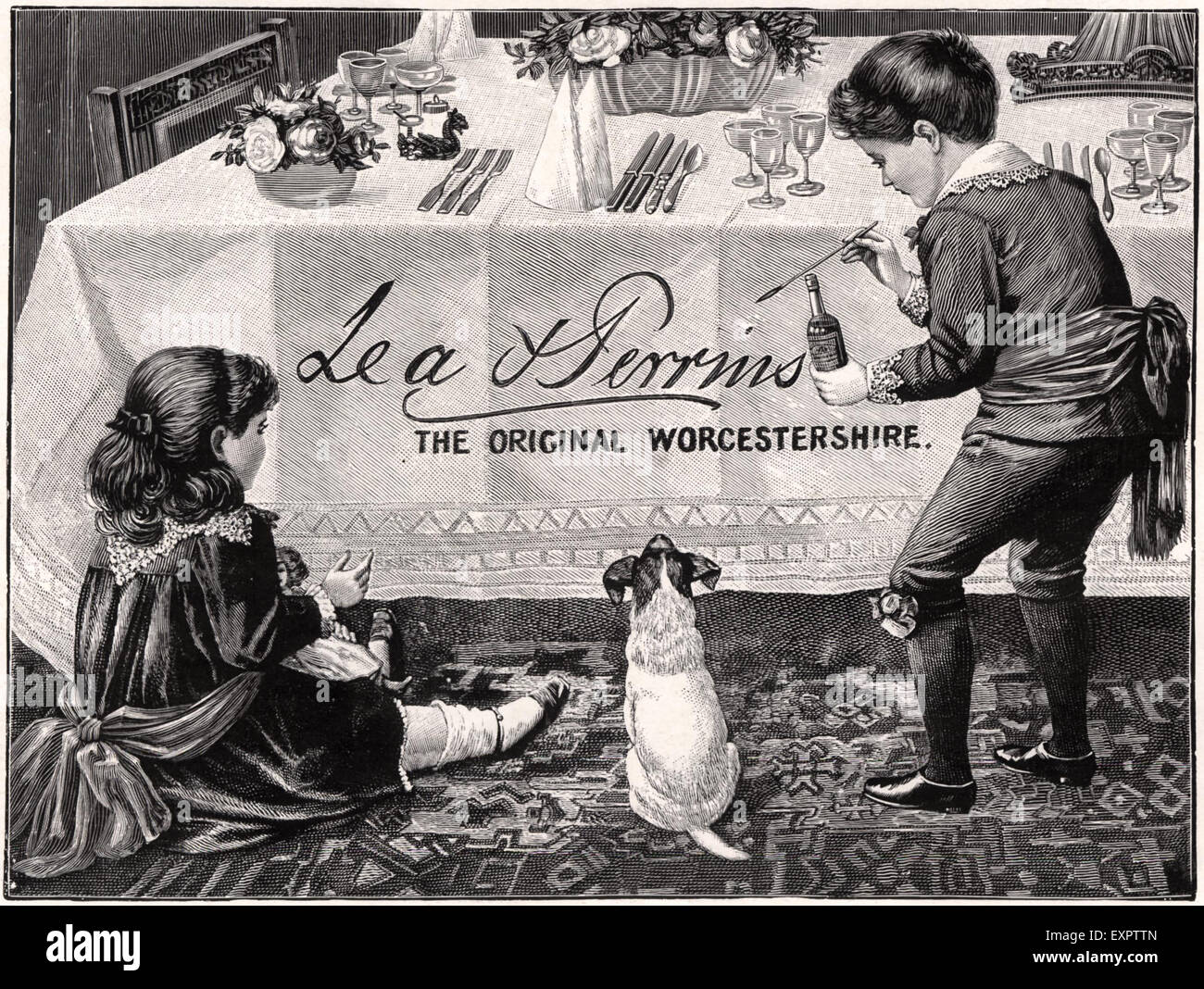 1900s UK Lea and Perrins Worcestershire Sauce Magazine Advert Stock ... - Sauce Magazine