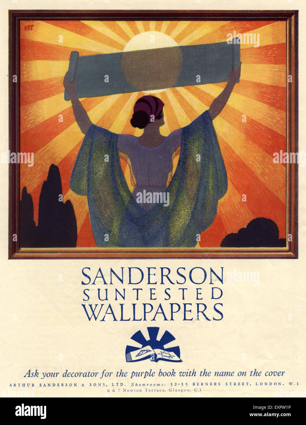 1930s Uk Sanderson Wallpapers Interiors Magazine Advert