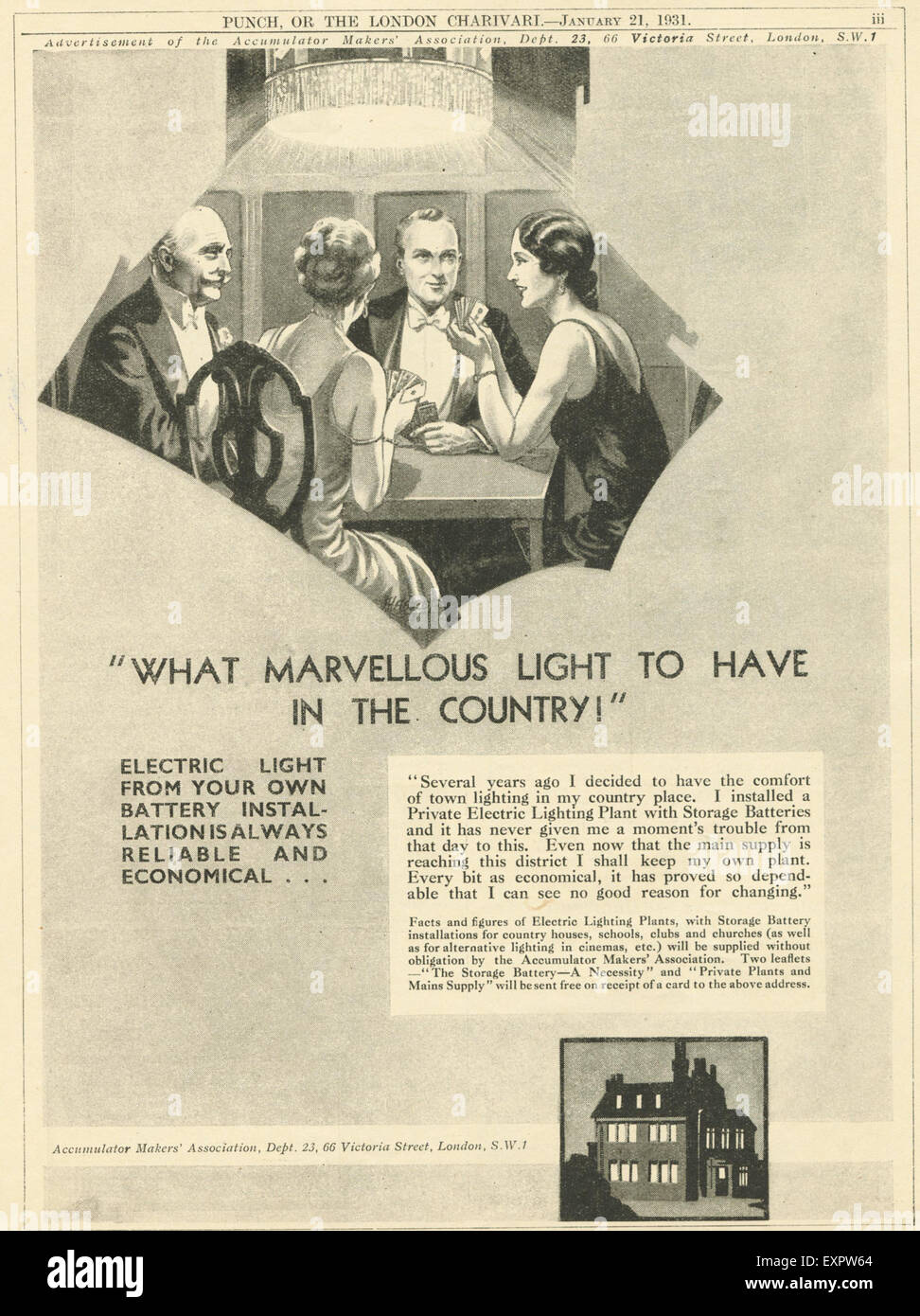 1930s UK Electric Lighting Magazine Advert Stock Photo - Alamy