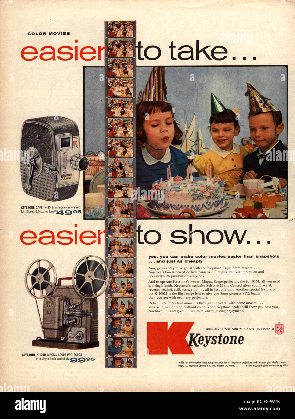 1950s USA Keystone Magazine Advert Stock Photo - Alamy