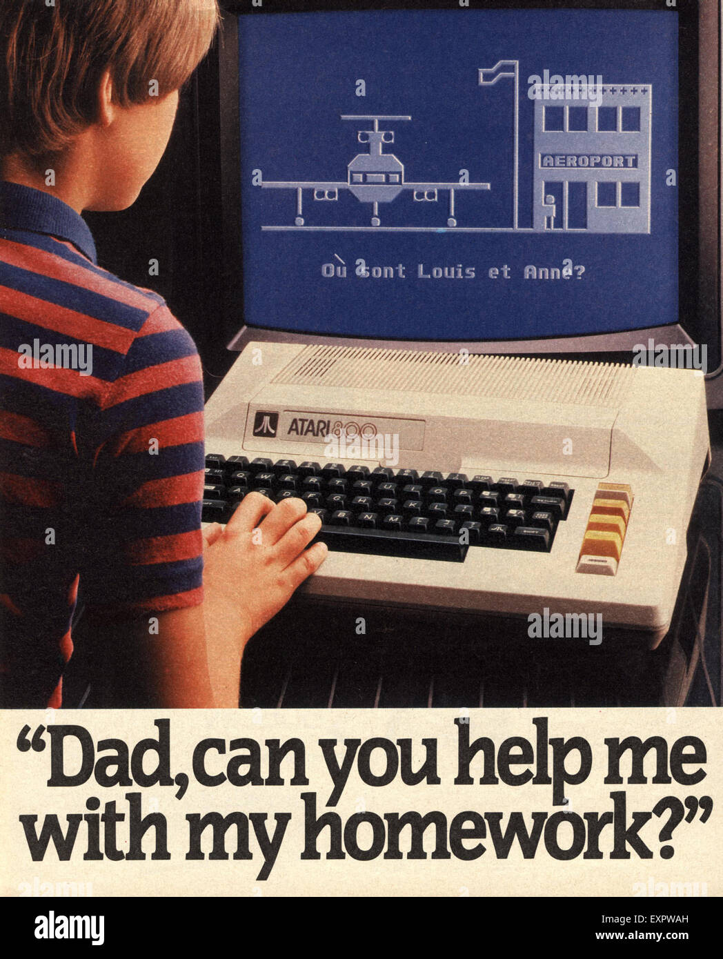 1980s UK Atari Magazine Advert Stock Photo