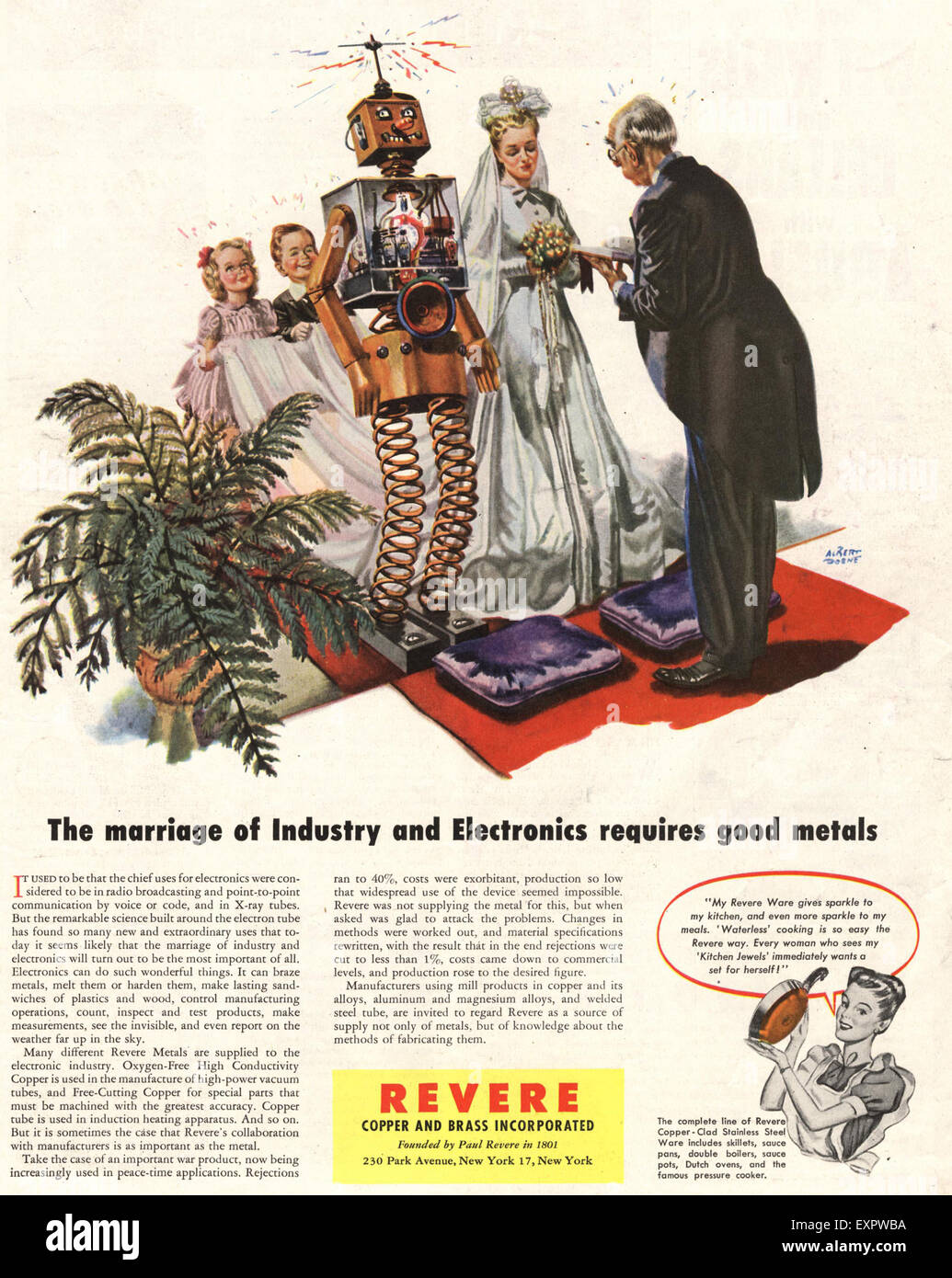 1950s USA Revere Robots Magazine Advert Stock Photo - Alamy