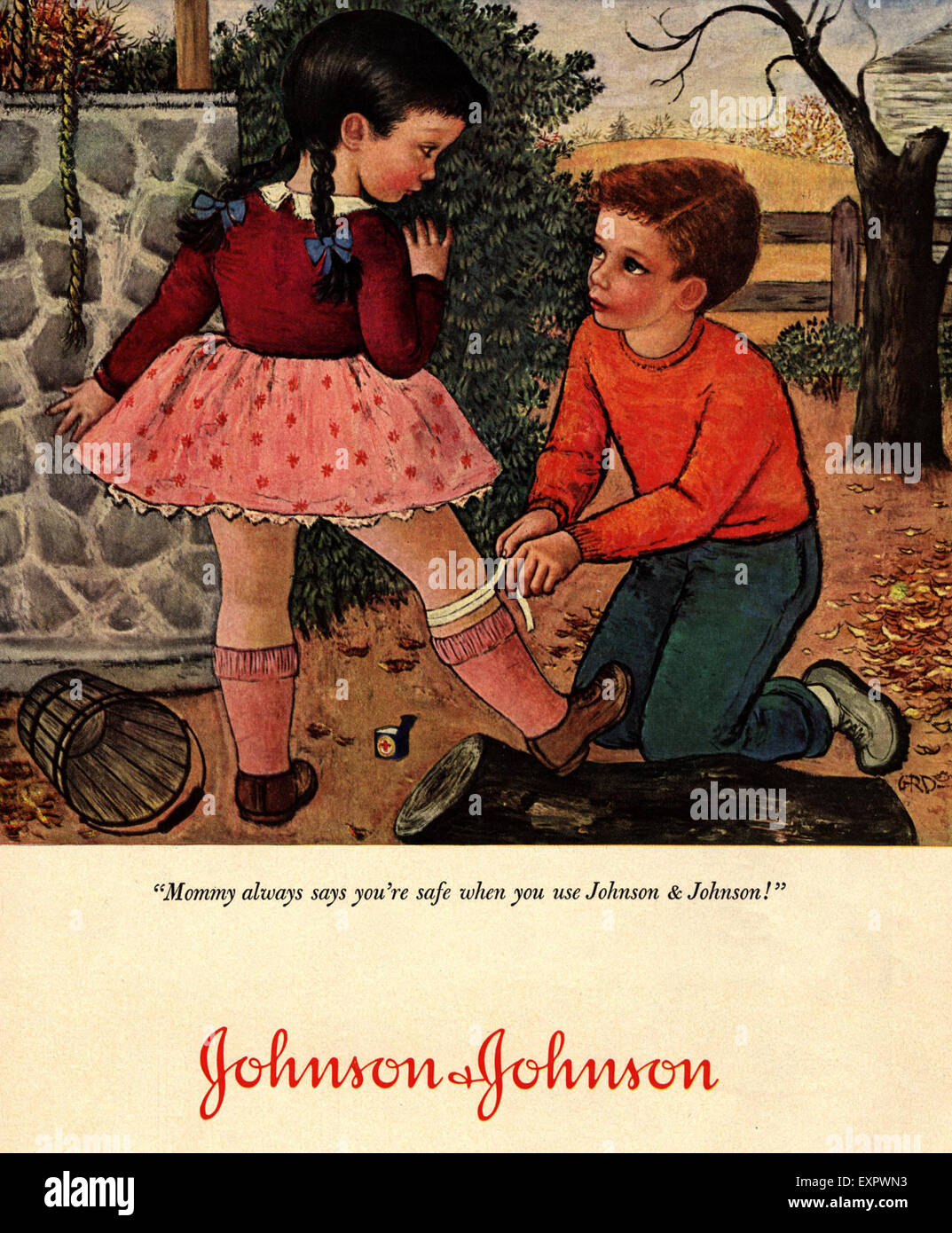 1950s USA Johnson and Johnson Magazine Advert Stock Photo - Alamy