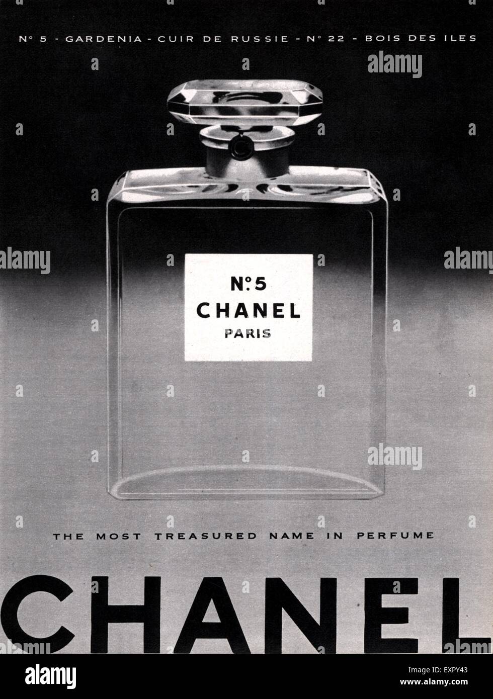 1950s UK Chanel Magazine Advert Stock Photo - Alamy