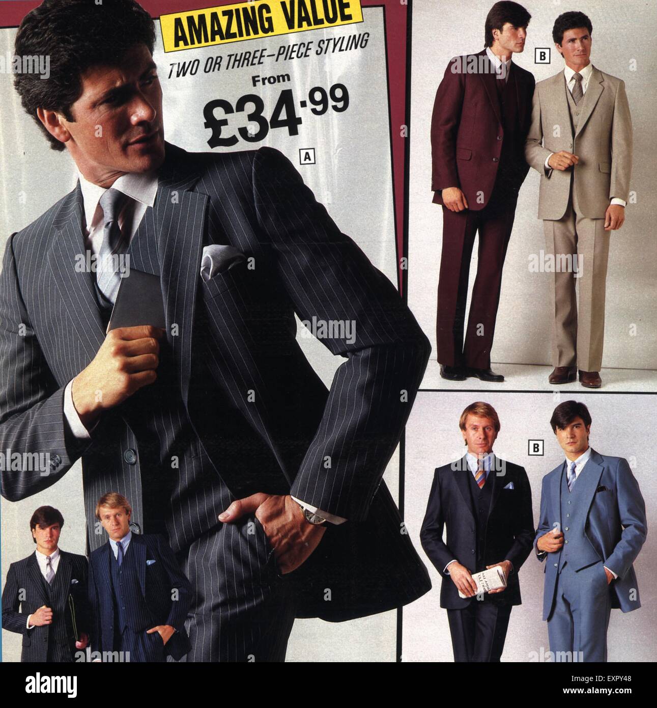 1980s UK Mens Fashion Catalogue Brochure Plate Stock Photo Alamy