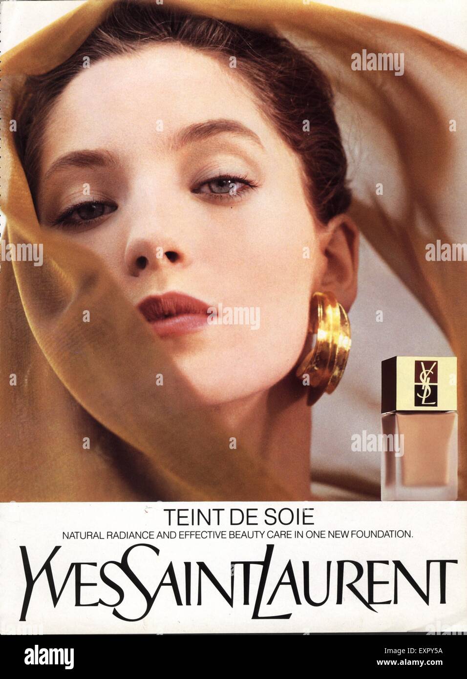 1990s Uk Yves Saint Laurent Magazine Advert Stock Photo - Alamy